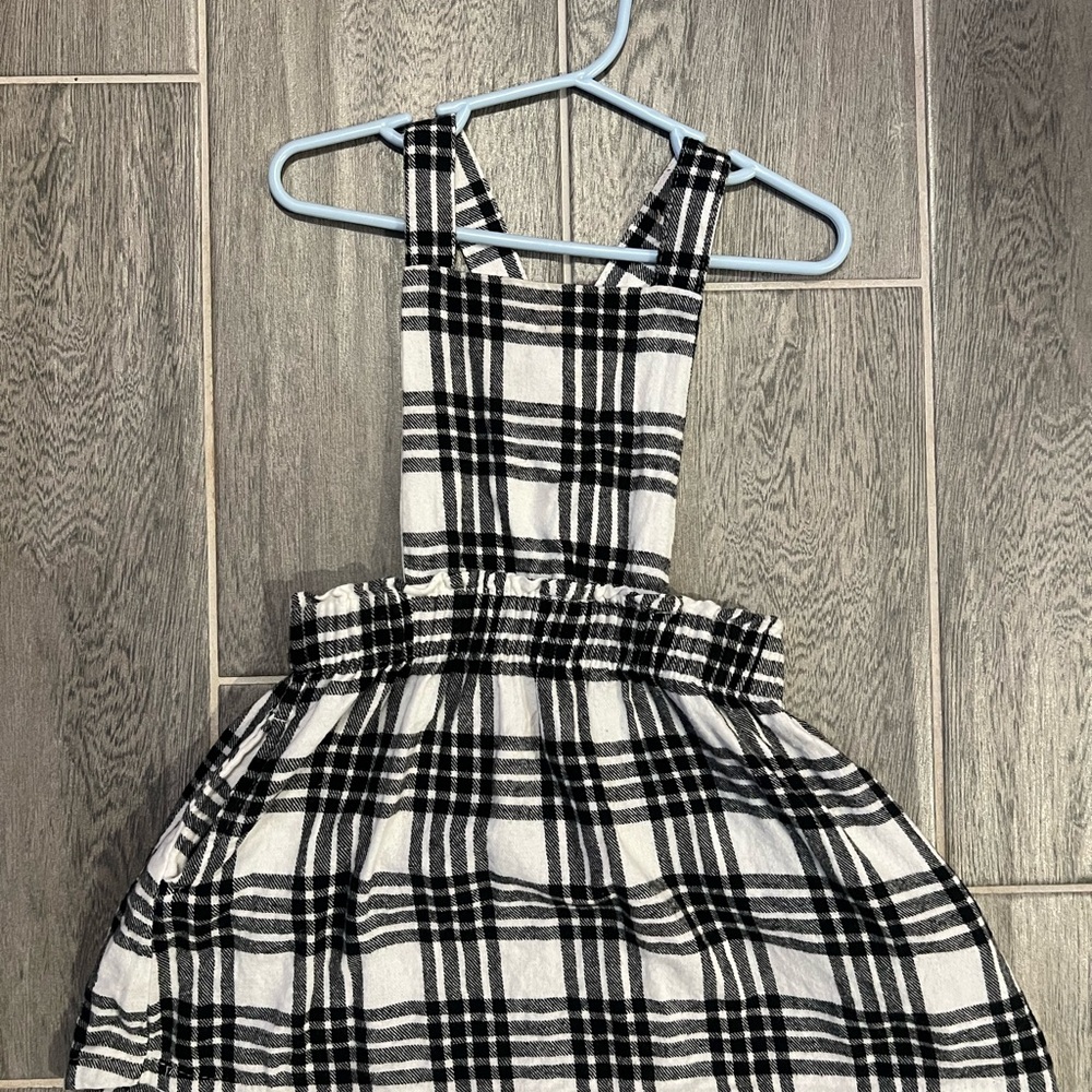 Cat & Jack Black and White Plaid Kids Dress